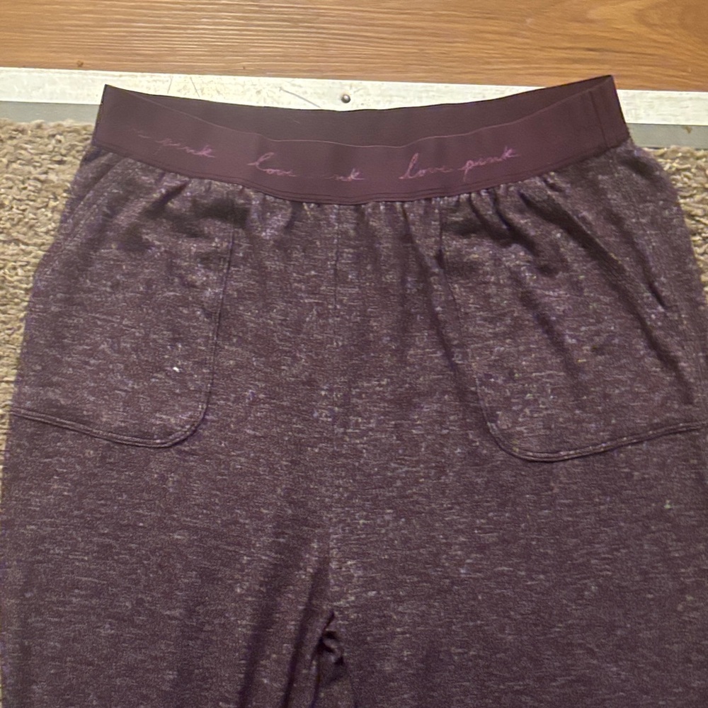 Victoria’s secret PINK NWT Woman’s Md Purple Joggers Lounge Pants - Picture 4 of 10